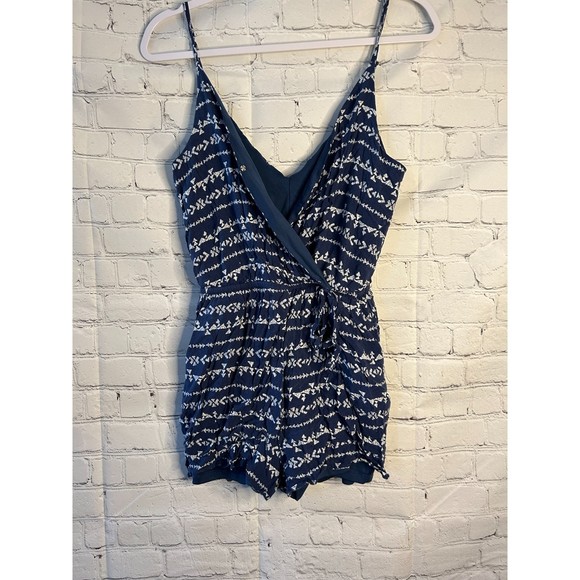 Women's One Clothing Boho Blue Aztec Print Romper SZ S - Picture 1 of 4